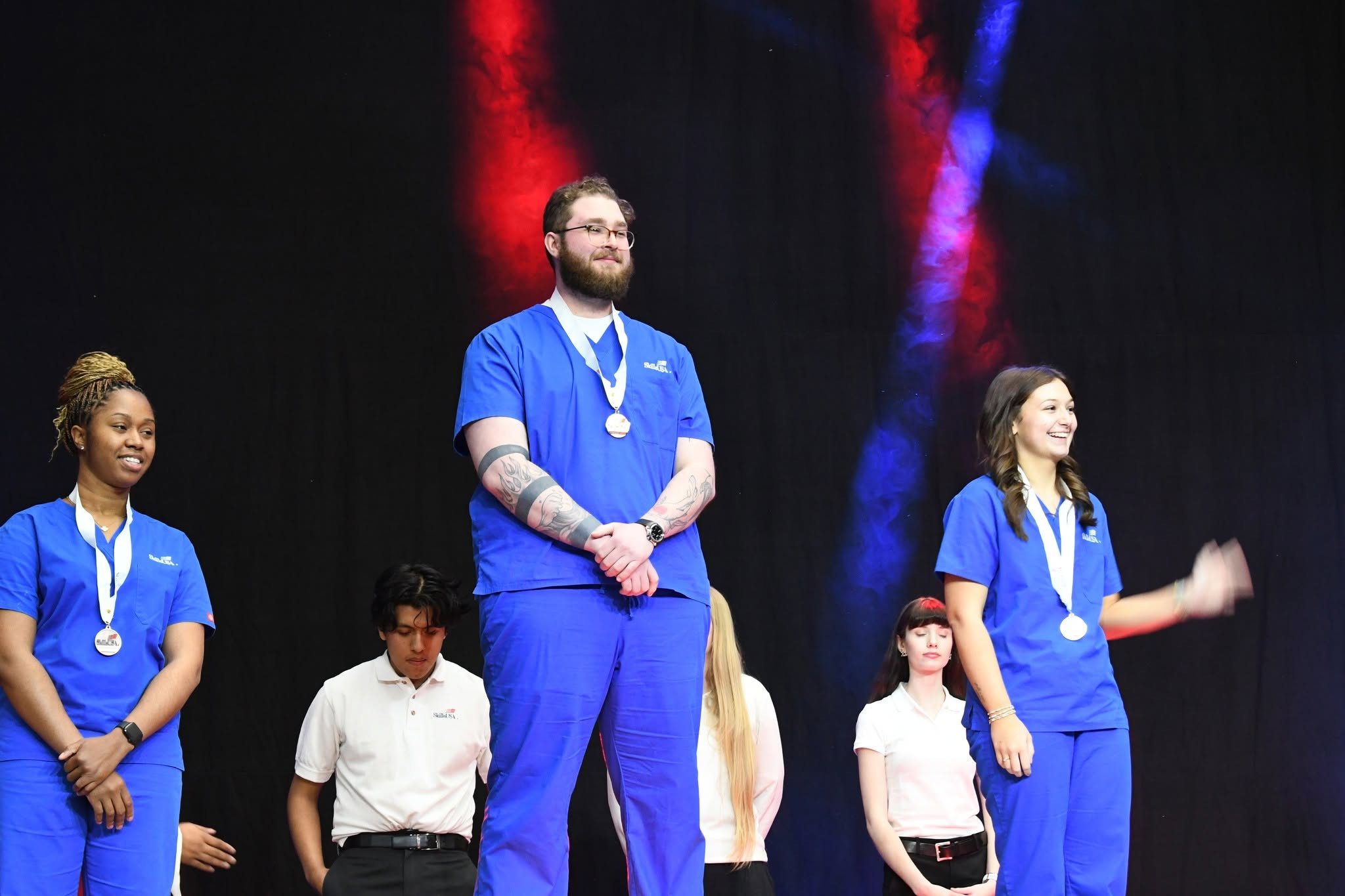 Caleb Shelton wins the gold medal in Practical Nursing at the SkillsUSA State Leadership and Skills Conference.